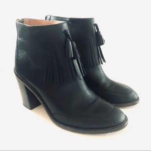 Madewell Adi Fringe Tassel Ankle Booties